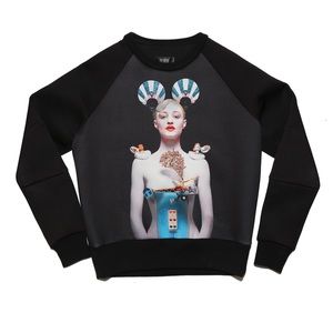 Juun.J X AlexandFelix Black Structured Neoprene Crew Neck Sweater